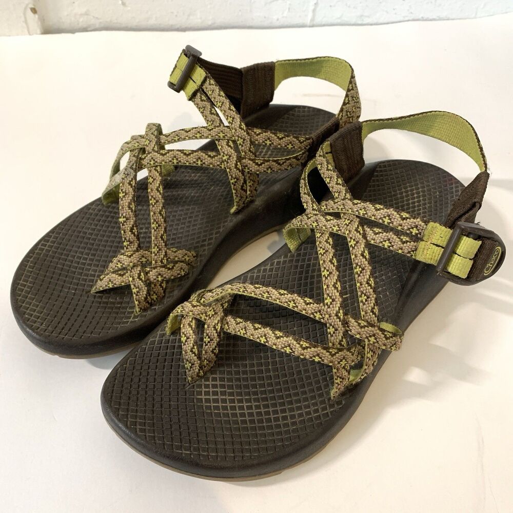 Chaco Women's 9 Sandals Kaleidoscope Double Strap Vibram Adjustable Hiking Green
